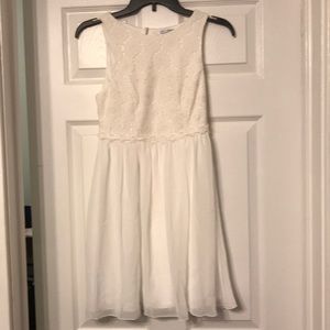 NWT Speechless White Dress with Lace Top